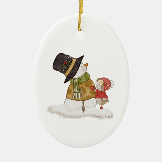 Gold Snowman Ornament (Vorne)