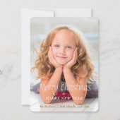 Gold Snowman Scribble Foto Weihnachtskarte Feiertagskarte (Vorderseite)