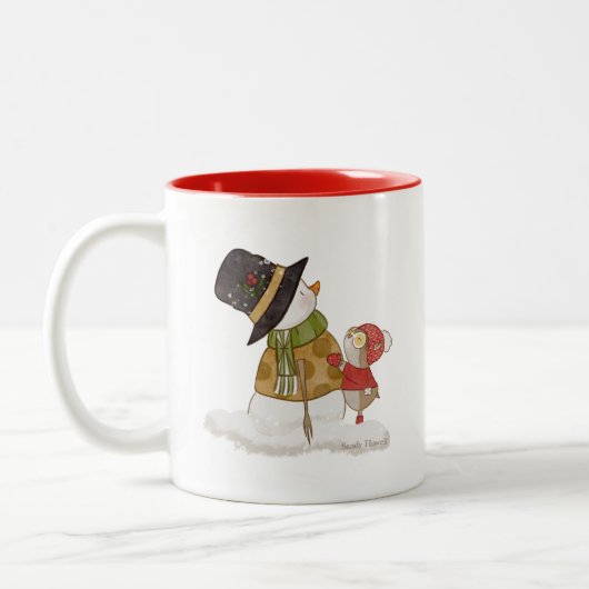 Gold Snowman Tasse (Links)