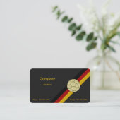 Gold Soccer Ball Visitenkarte (Stehend Vorderseite)