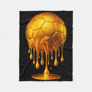 Gold Soccer Ll tropfendes Gold Soccer Drip Soccer  Fleecedecke