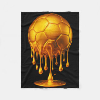 Gold Soccer Ll tropfendes Gold Soccer Drip Soccer Fleecedecke