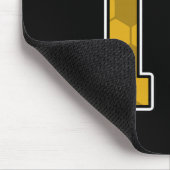 Gold Soccer Pattern Number 17 Jersey Player Unifor Mousepad (Ecke)