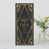Gold Solar Elegant Mystisches Tarot Save the Date (Stehend Vorderseite)