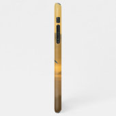 Gold Sonnenaufgang personalisierbare Berge Monogra iPhone Hülle (Linke Seite)