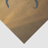 Gold Sonnenaufgang personalisierbare Berge Monogra Seidenpapier (Detail)