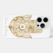 Gold Sonnenblume Hamsa Hand Case-Mate iPhone Hülle (Rückseite (Horizontal))