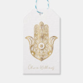 Gold Sonnenblume Hamsa Hand Geschenkanhänger (Vorderseite)