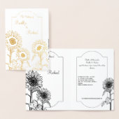 Gold Sonnenblumen, elegante Hochzeit Einladung (Anzeige)