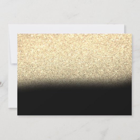 Gold, Sonnenblumen, Glitzer Save the Date (Rückseite)