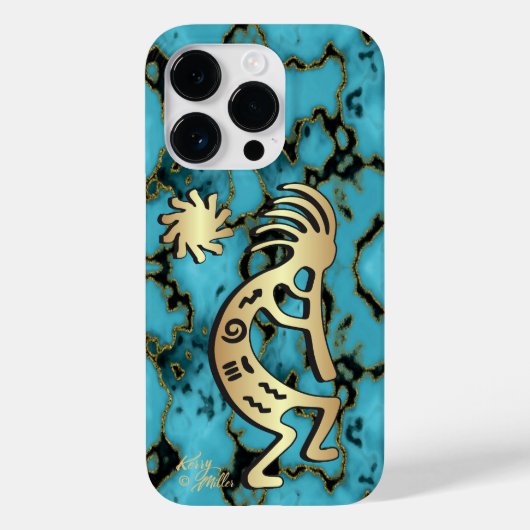 Gold Southwest Kokopelli iPhone / iPad Gehäuse Case-Mate iPhone Hülle (Rückseite)