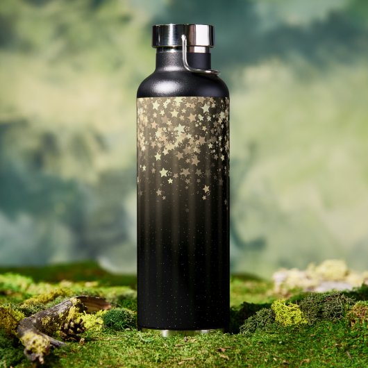 Gold Space Rainbow Stars Trinkflasche (Außenbereich)