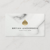 Gold Spade Symbol Marble Muster Business Card Visitenkarte (Vorderseite)
