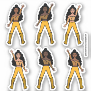 Gold Spark Dancer Stickers Aufkleber
