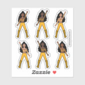Gold Spark Dancer Stickers Aufkleber (Blatt)