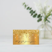 Gold Spark Geschenkgutschein Makeuty Tropfen VIP Terminkarte (Stehend Vorderseite)