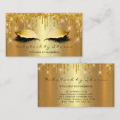 Gold Spark Makeup Artist Lashes Visitenkarte (Vorne/Hinten)