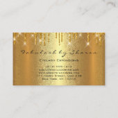 Gold Spark Makeup Artist Lashes Visitenkarte (Rückseite)