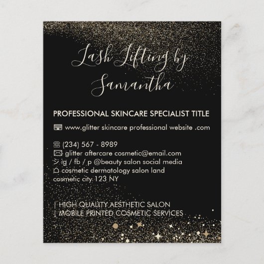 Gold Sparkasse Lash Lift Tint Nachsorgebudget Flyer (Vorne)