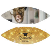 Gold Sparkle Abschluss Chic Custom Graduate Foto Football (Paneele)
