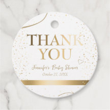 Gold Sparkle Baby Dusche Danke für Ihre Lieblingsm