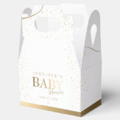 Gold Sparkle Baby Dusche Geschenkschachtel (Geöffnet)