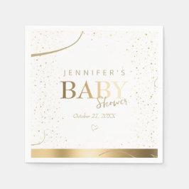 Gold Sparkle Baby Dusche Napkins Serviette