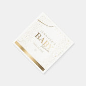 Gold Sparkle Baby Dusche Napkins Serviette (Ecke)