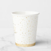 Gold Sparkle Baby Dusche Pappbecher (Links)