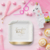 Gold Sparkle Baby Dusche Pappteller (Party)