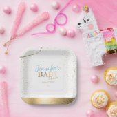 Gold Sparkle Boy Baby Dusche Pappteller (Party)