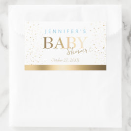 Gold Sparkle Boy Baby Dusche Rechteckiger Aufkleber
