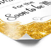 Gold Sparkle Brautparty Beratung und Wünsche Signa Fotodruck (Ecke)