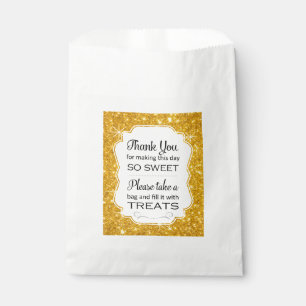 Gold Sparkle Candle Bar Gastgeschenk Hochzeit Bag Geschenktütchen