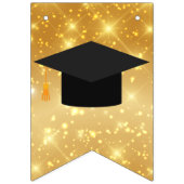 Gold Sparkle Class of 2024 Foto Graduation Party Wimpelkette (Erste Fahne)