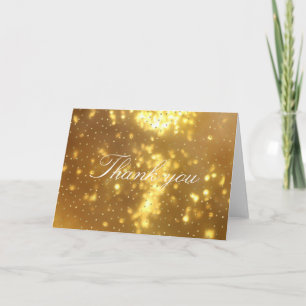 Gold Sparkle Confetti Bokeh Light Vielen Dank Dankeskarte