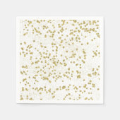 Gold Sparkle Confetti Dots Serviette (Vorderseite)
