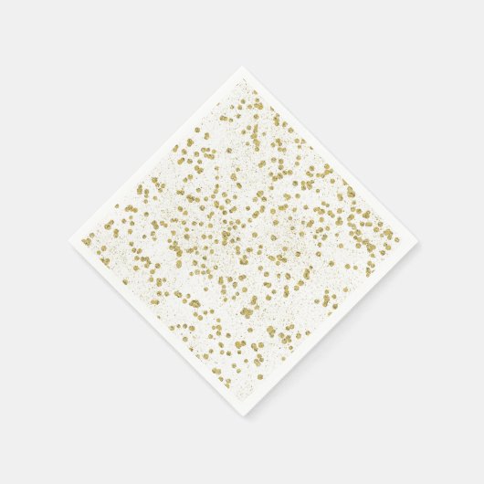 Gold Sparkle Confetti Dots Serviette (Ecke)