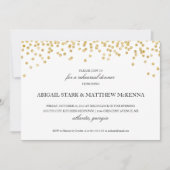 Gold Sparkle Confetti Probe Abendessen Einladung (Vorderseite)