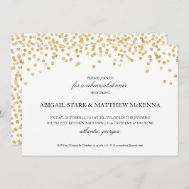 Gold Sparkle Confetti Probe Abendessen Einladung