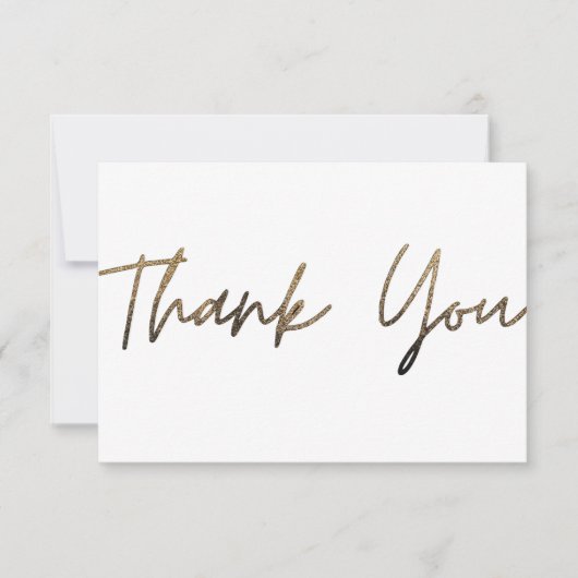 Gold Sparkle Dankeschön Karte (Vorderseite)