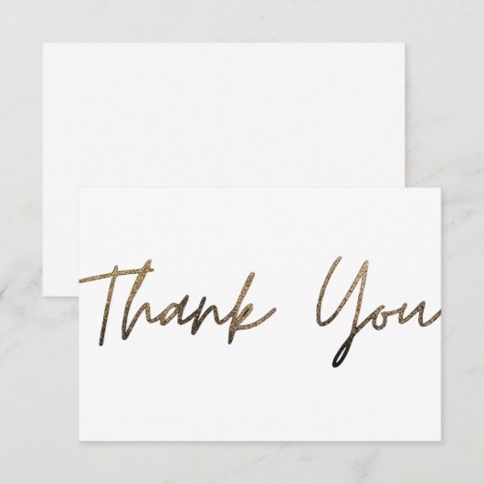 Gold Sparkle Dankeschön Karte (Vorne/Hinten)