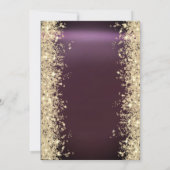 Gold Sparkle Diamonds Burgundy 85. Geburtstag Einladung (Rückseite)