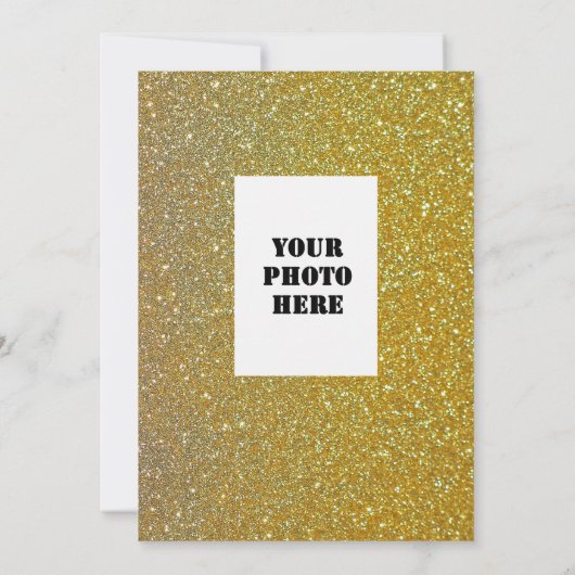 Gold Sparkle Dinner Blue Abschluss Einladung (Rückseite)