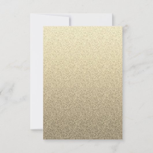 Gold Sparkle Dress Jeden Anlaß Birthday Bridal RSVP Karte (Rückseite)