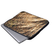 Gold Sparkle Fireworks Laptopschutzhülle (Vorne Knopf)