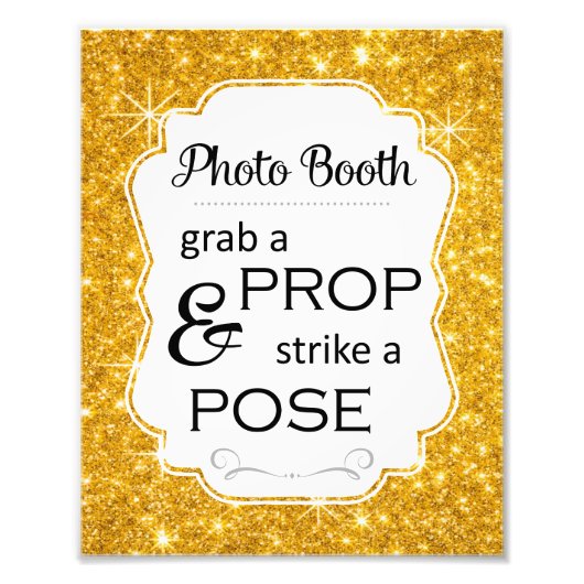 Gold Sparkle Foto Booth Brautparty Wedding (Vorne)