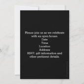 Gold Sparkle Foto Collage High School Abschluss Einladung (Rückseite)