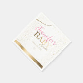 Gold Sparkle Girl Baby Dusche Napkins Serviette (Ecke)
