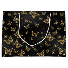 Gold Sparkle Glam Butterflies